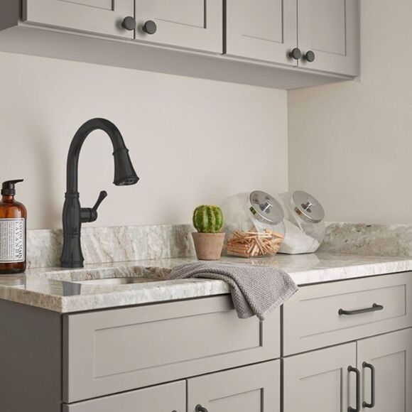 Amerock BP36780FB Matte Black Cabinet Pull Handle 1 1/4” Knob NEW Open Box - Picture 5 of 12